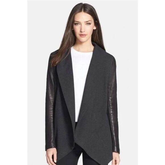 Theory Laura Amazing Wool Cashmere Leather Jacket medium excellent condition - Picture 1 of 6